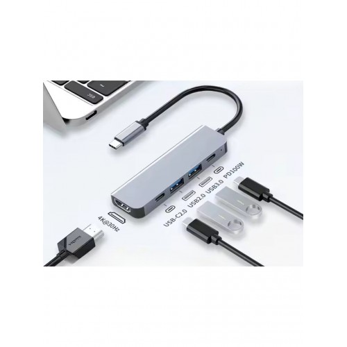 Platoon PL-5560 4K Type-C 5in1 Şarj, hdmı ve USB Çoğaltıcı Adaptör Çevirici